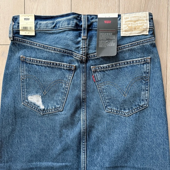 NWT Levi's Ankle Column Slit Denim Maxi Skirt Women’s Size 24 - Picture 6 of 15